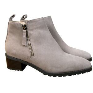 Blondo Samara‎ Leather Suede Ankle Boots Tan Size 8.5 Waterproof New Without Box